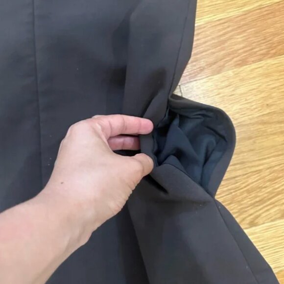 BNWT Women's Theory A-Line Stretch Mini Dress in Double Weave - Brown - Size 6 - Picture 6 of 7